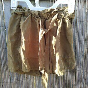 Garage Lightweight Paperbag Cargo Olive Green Women's Shorts - XS - 100% Tencel